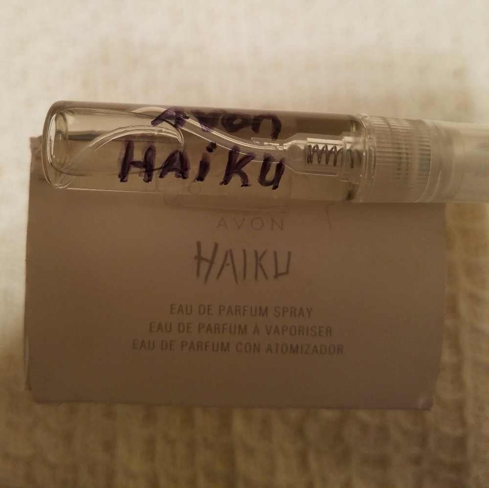 Haiku purfume from Avon This listing is for a 5 ml.fl.oz. refillable glass spra